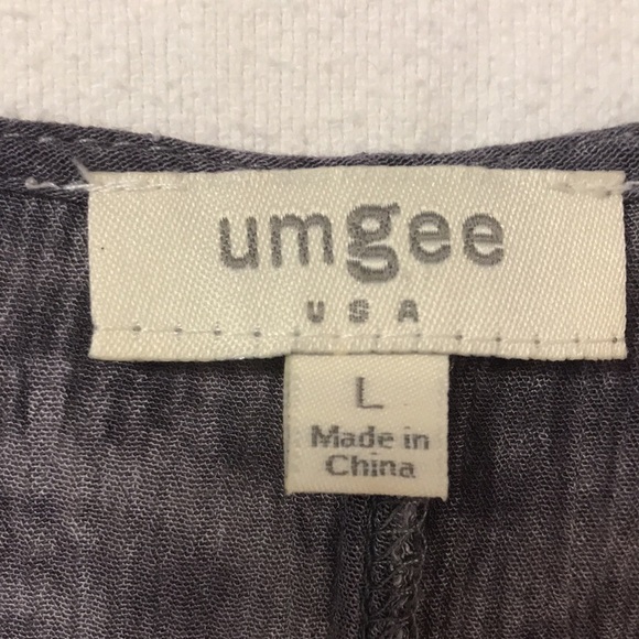Umgee Women’s Tank Top in Gray Tie Dye Size L Slinky Fabric for layering - Picture 6 of 10